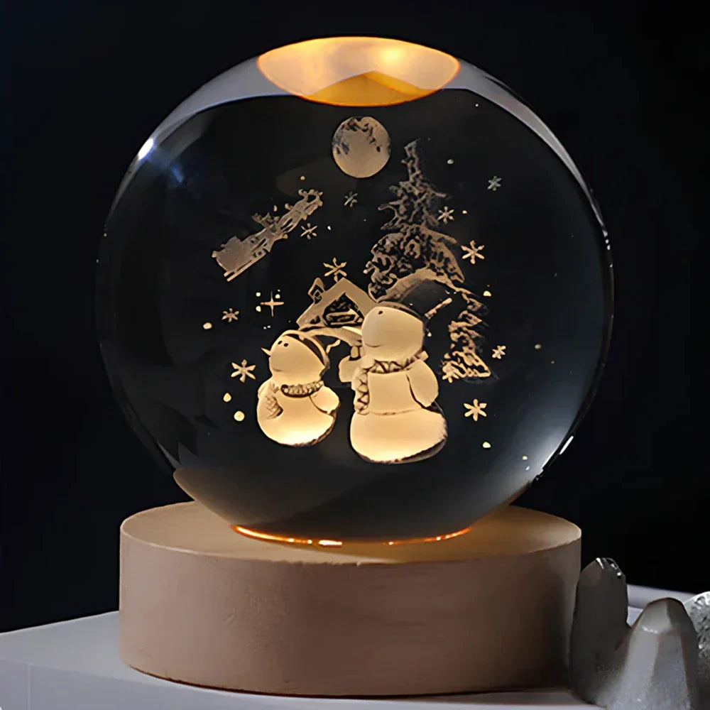 Glowing Glass Ball Table Lamp Modern Home Decoration