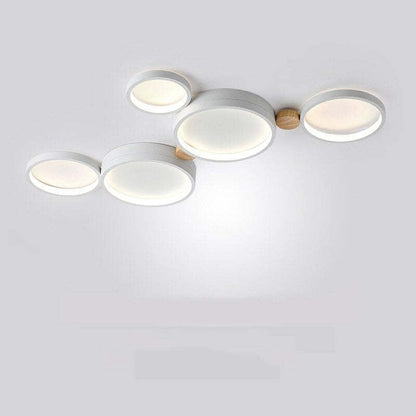 Soft Rounded Ceiling Lamp for Bedroom in White Finish
