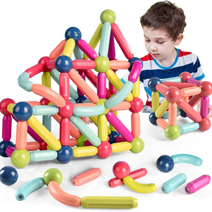 Colorful Kids Magnetic Blocks Building Toy Set - Pexav