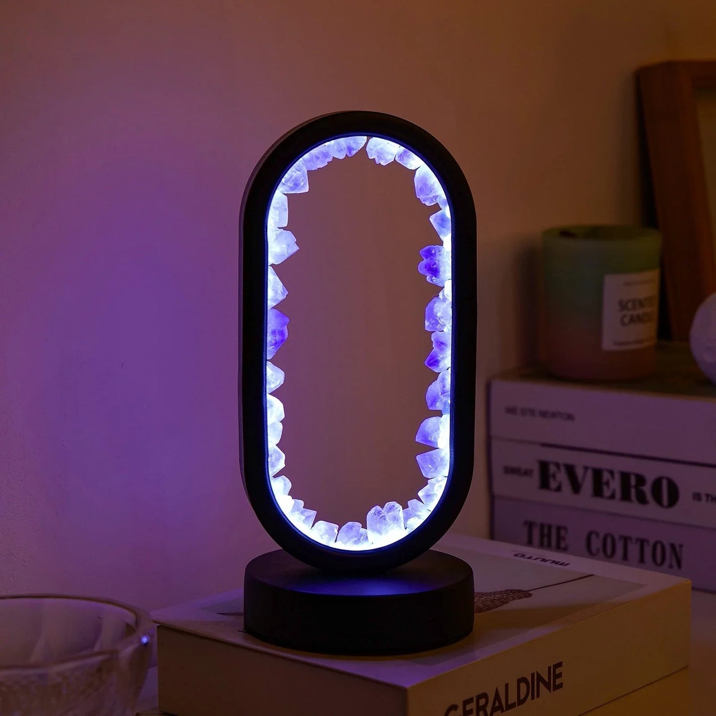 Purple Gemstone Dimmable Desk Lamp