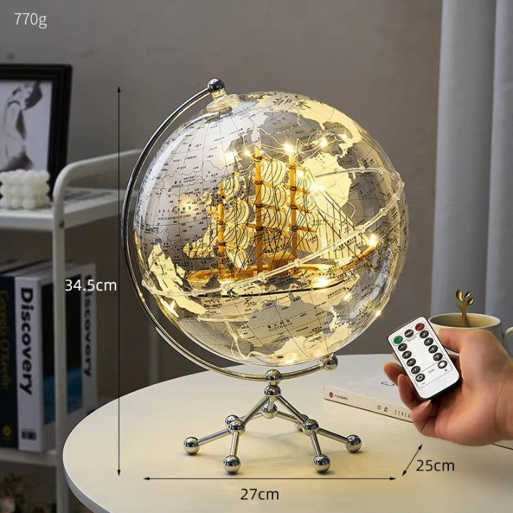 Glowing Globe Map Decoration Lamp