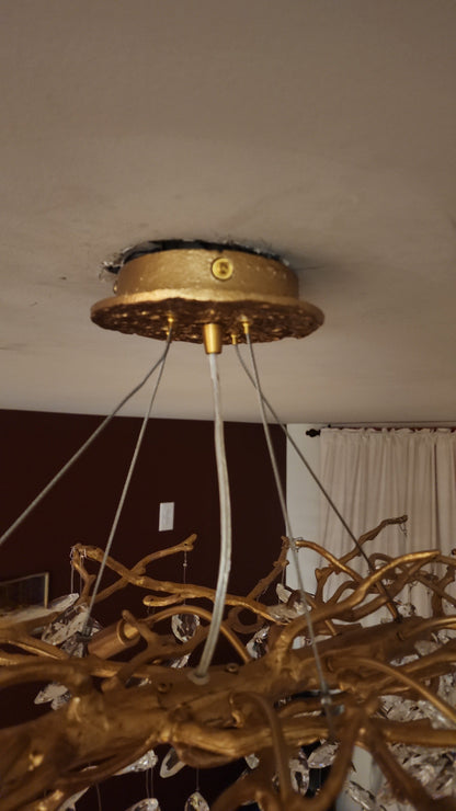 Elegant Crystal Drop Ceiling Lamp Indoor Light Fixture