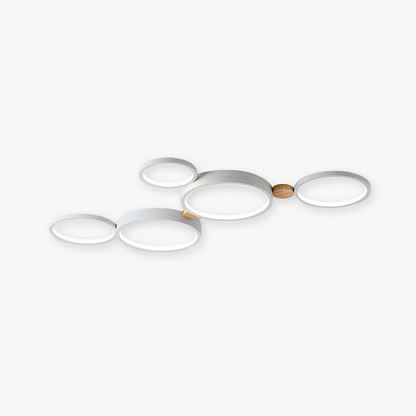 Soft Rounded Ceiling Lamp for Bedroom in White Finish - Pexav