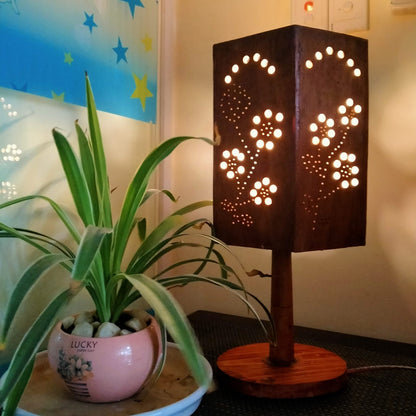 Natural Wood Table Lamp - Pexav