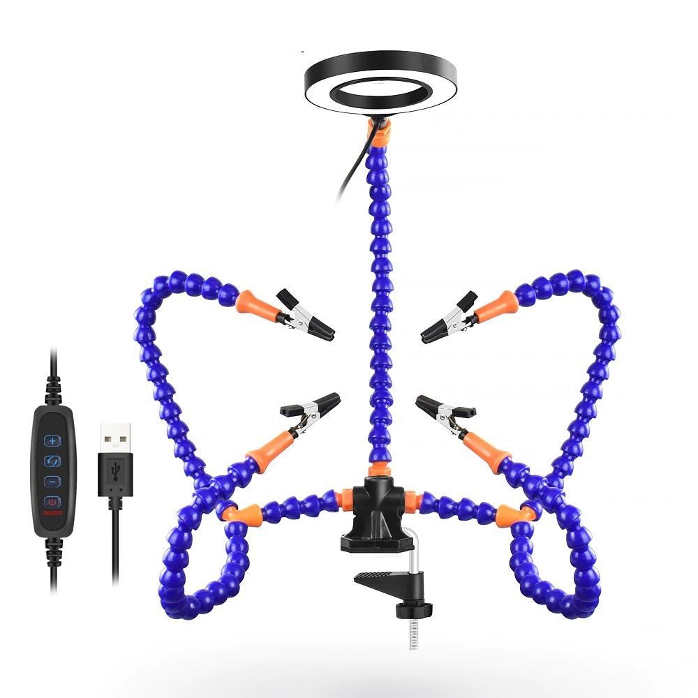 Practical LED Magnifying Lamp with Phone Holders - Pexav