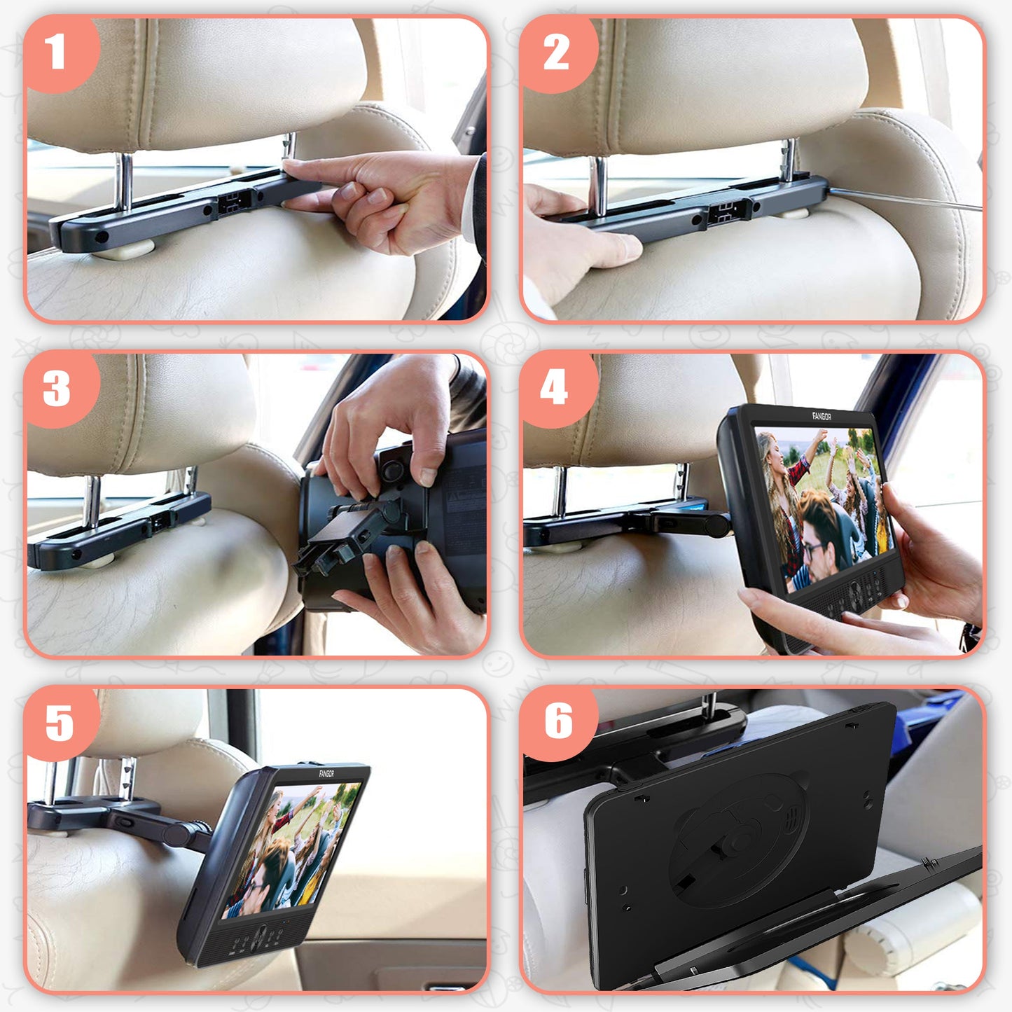 Portable Car DVD Entertainment System
