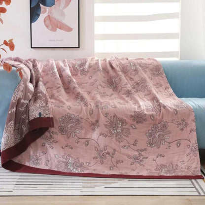 Soft Floral Blanket Airy Thin Design