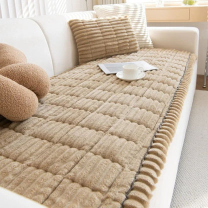 Soft Fuzzy Sectional Sofa Cover - Pexav