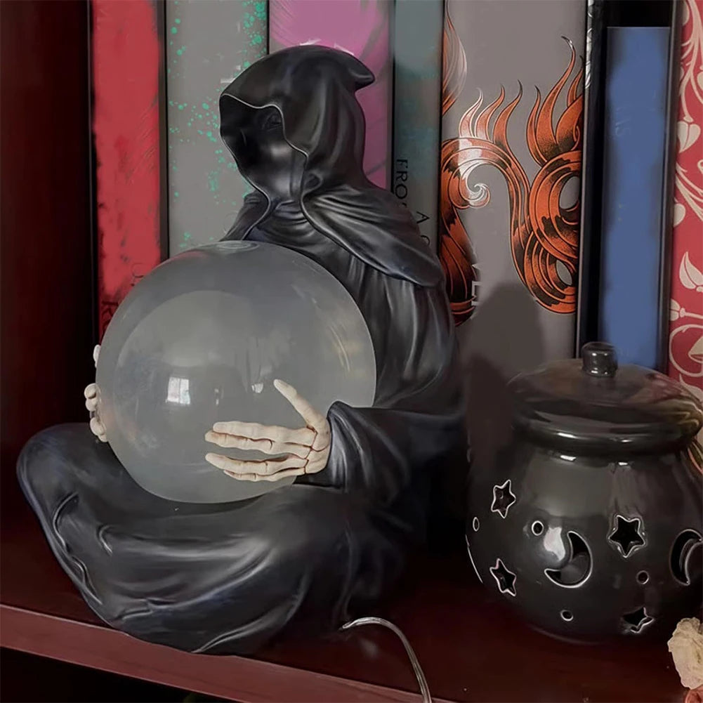 Spooky Glass Orb Halloween Decor