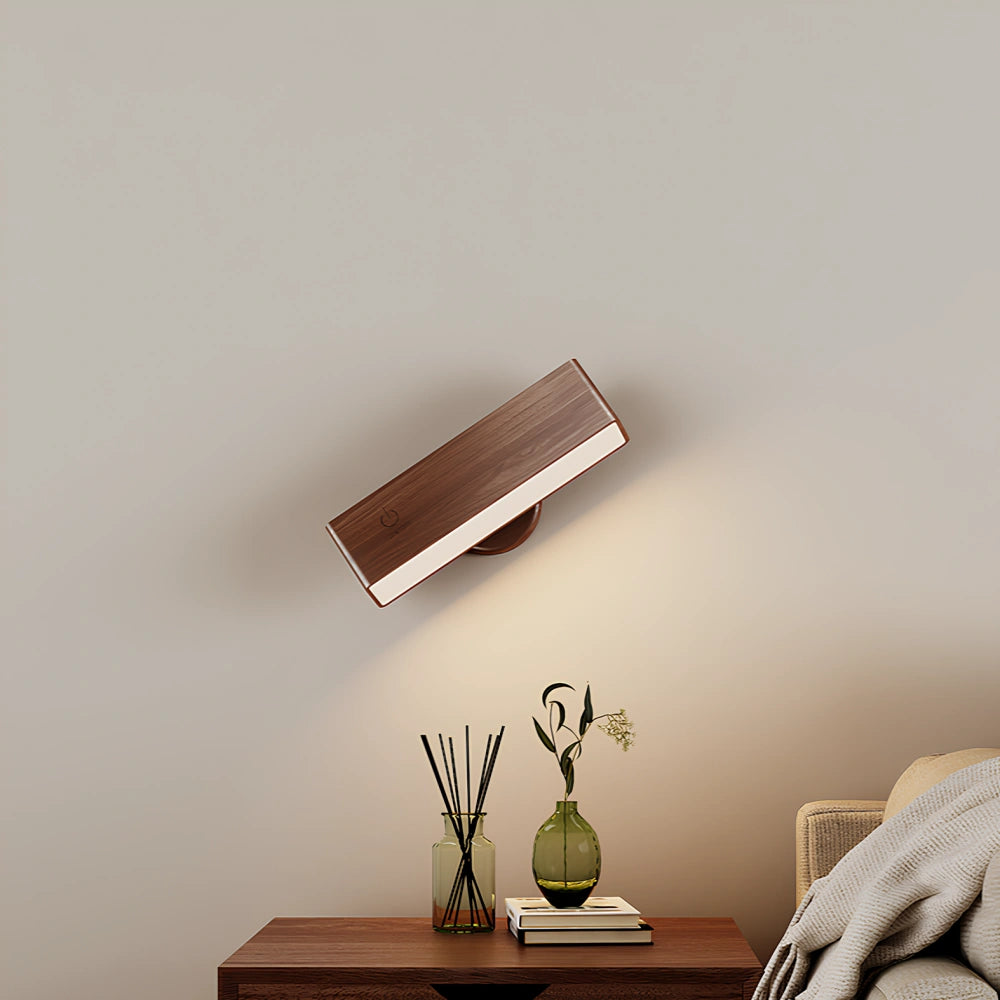Stylish Wood Adjustable Wall Lamp - Pexav