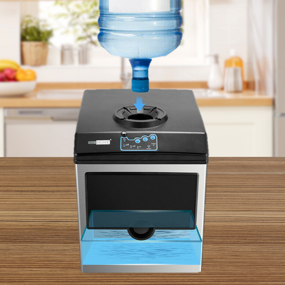 Compact Dual Function Ice Maker Machine for Kitchen Countertop