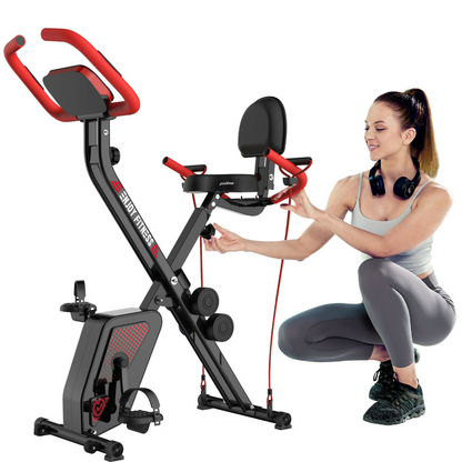 Compact Home Recumbent Exercise Cycle Bike