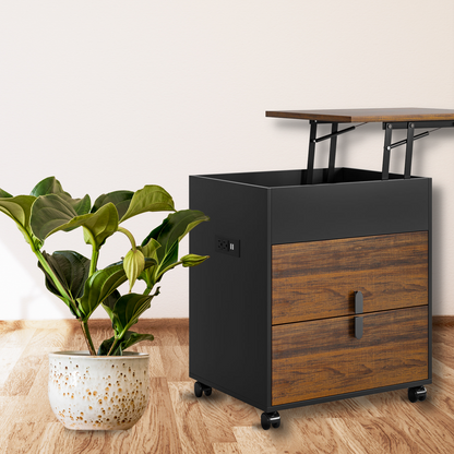Sturdy Wooden Desk Bedside Computer Table