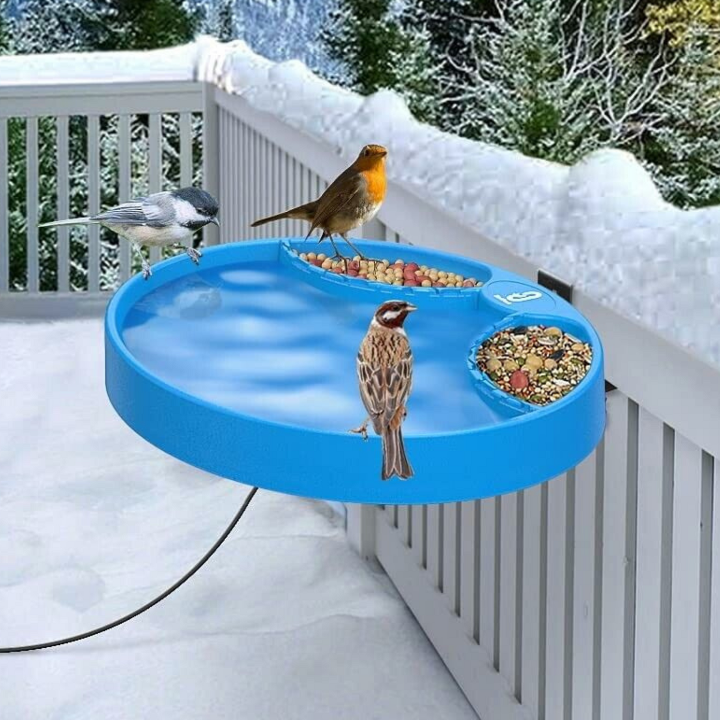Warm Outdoor Solar Bird Bath for Birds - Pexav