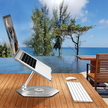 Adjustable Height Laptop Desk Stand with 360 Rotation