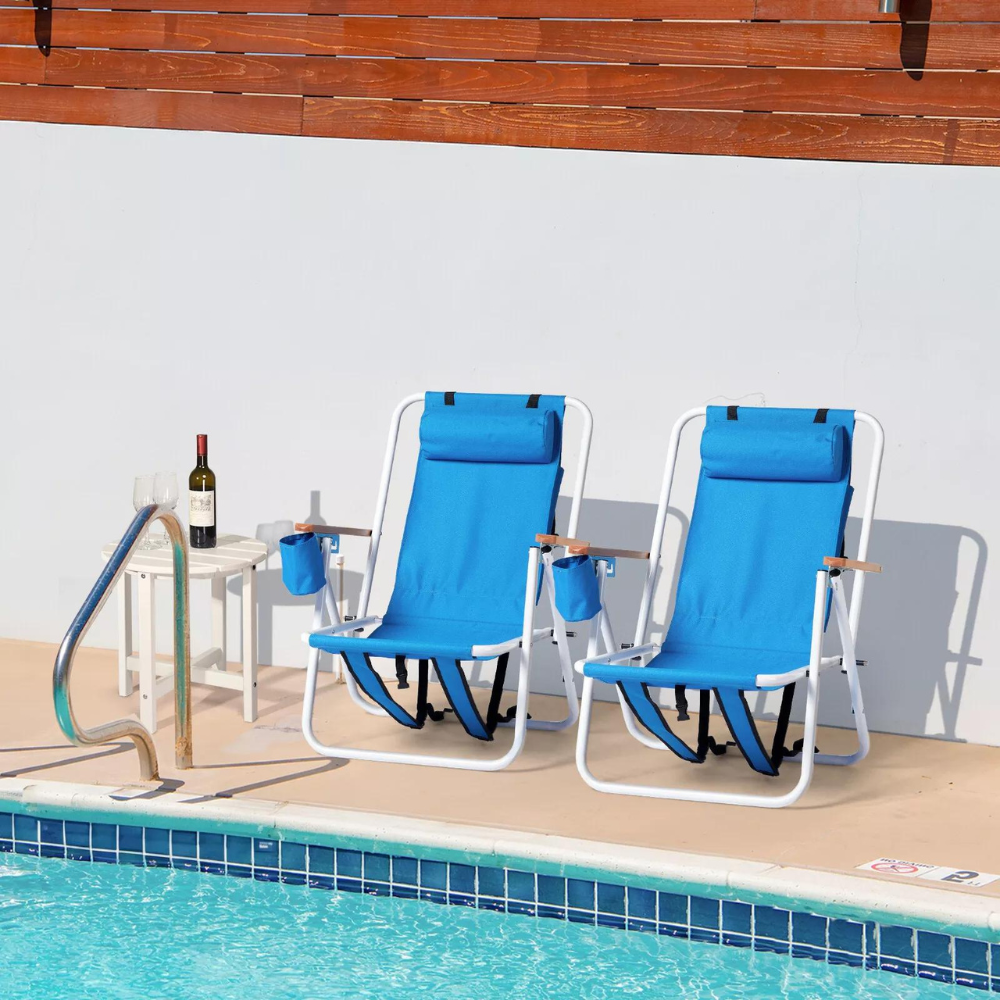 Comfortable Collapsible Outdoor Recliner Beach Chair
