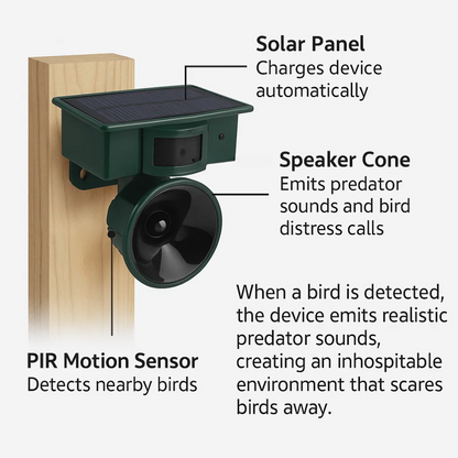 Automatic Bird Repellent Device for Garden