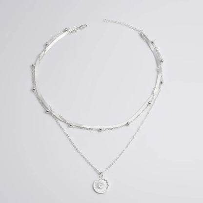 Three Tier Sterling Silver Chain Necklace