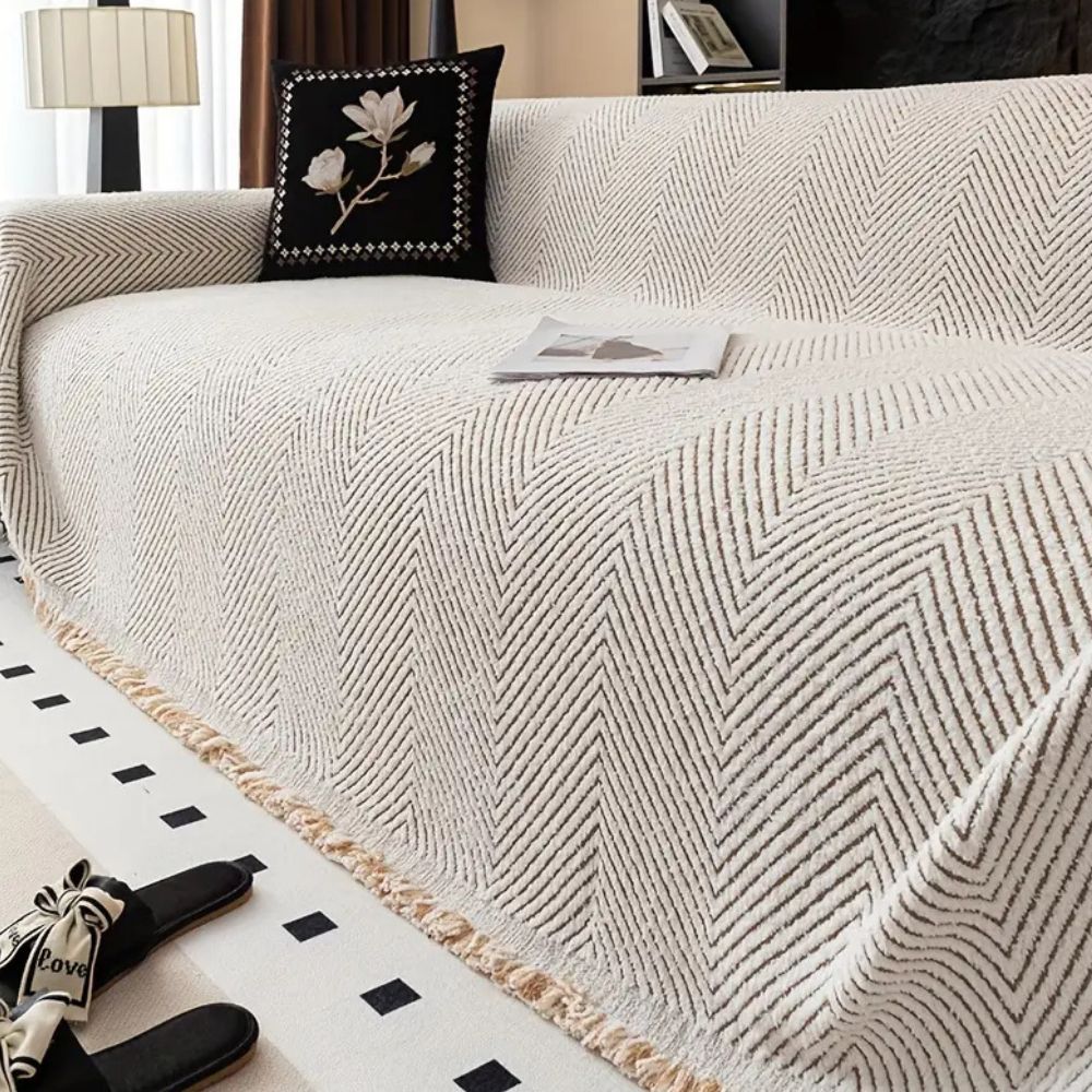 Stylish Herringbone Sofa Protector Waterproof Furniture Cover