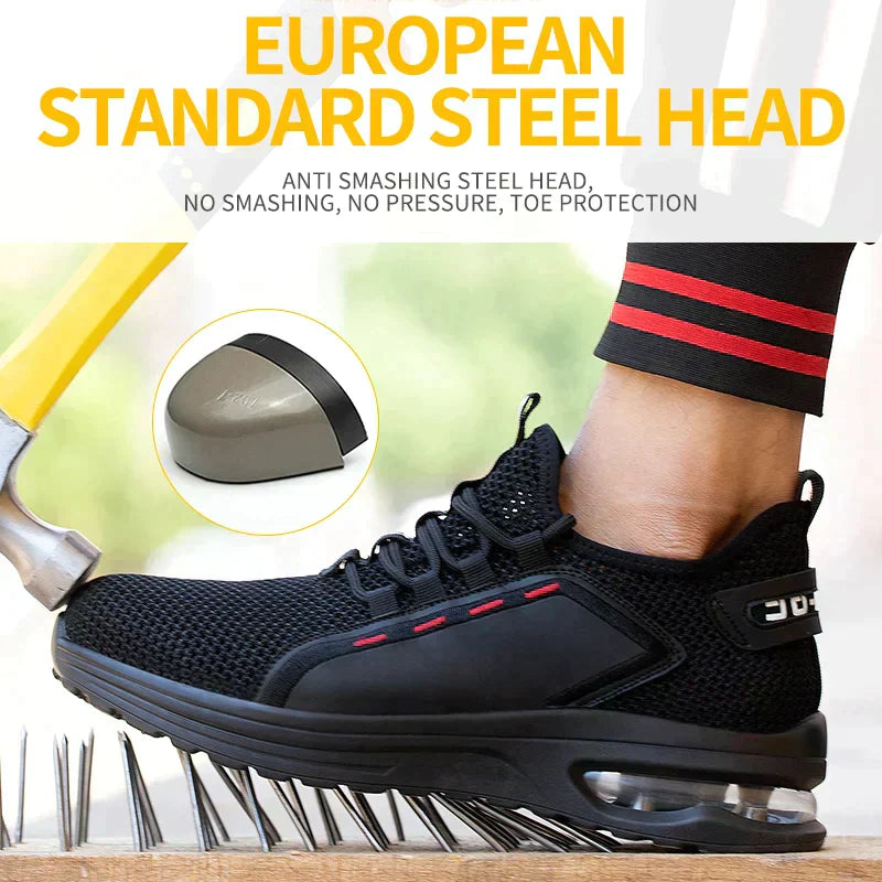 Comfortable Steel Toe Boots - Durable Non Slip Work Sneakers