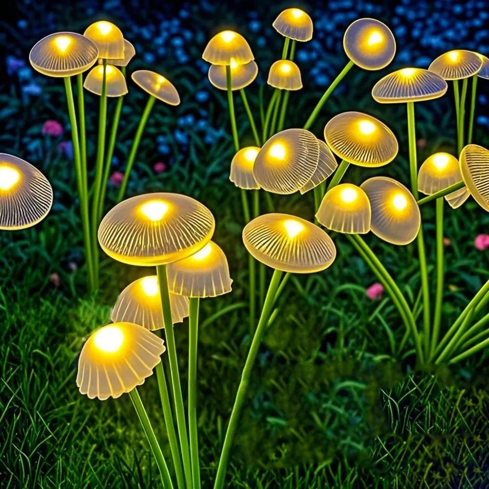 Colorful Outdoor Solar Mushroom String Lights - Pexav