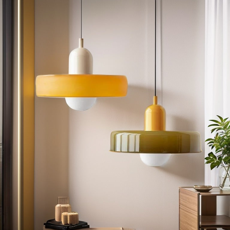 Sleek Contemporary Glass Hanging Light - Pexav