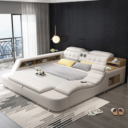 Premium Faux Leather Adjustable Storage Bed Frame