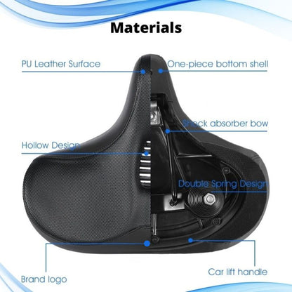 Big Cushion Bike Seat with Soft Padding and Water Resistant Cover