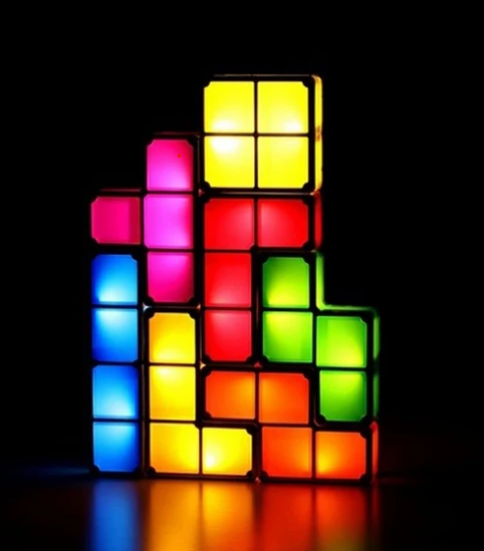 Colorful Stacking Pixel LED Desk Lamp