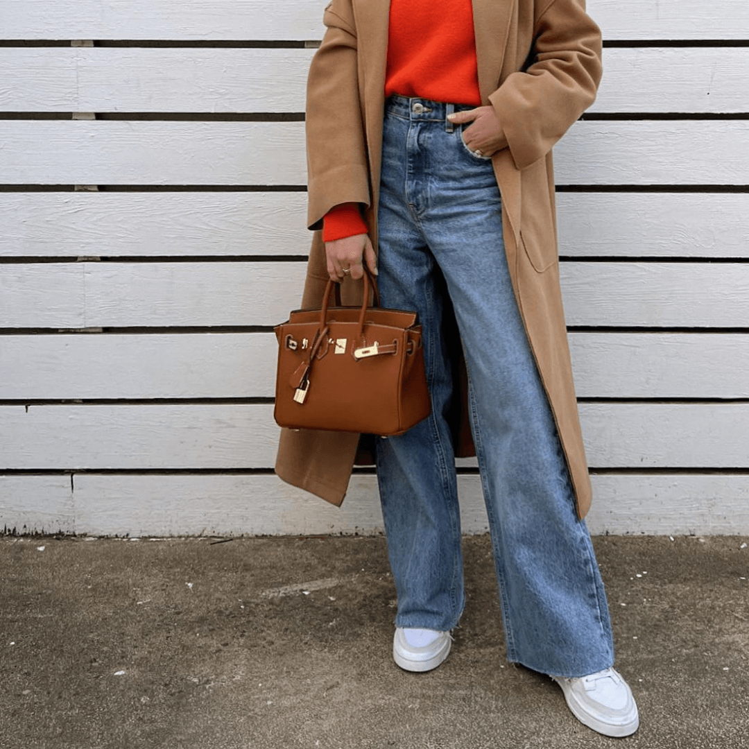 Stylish Women's Big Leather Daily Tote Bag