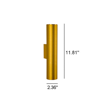 Silver Tube Dual Wall Light