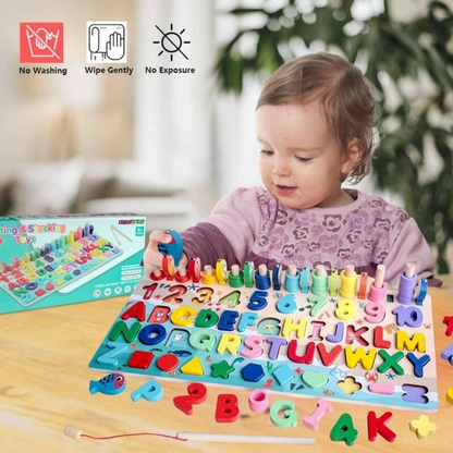 Natural Wooden Learning Toys for Kids Development