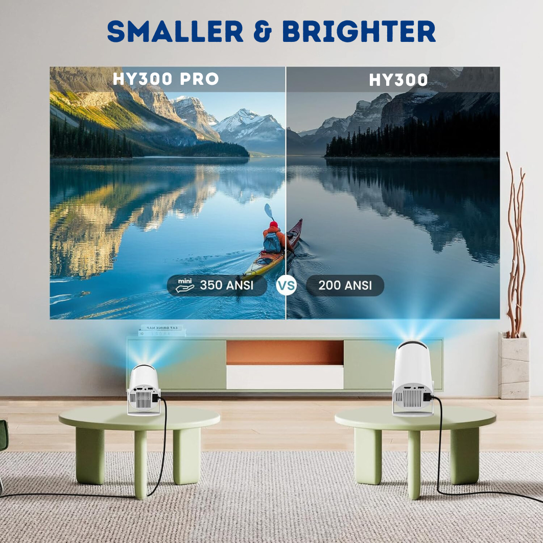 Compact 4K HD Portable Projector for Home and Travel