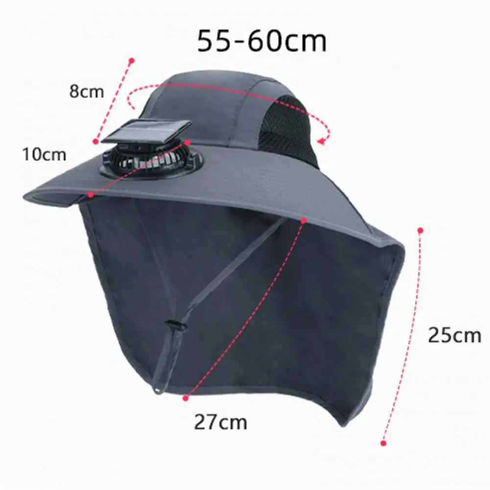 Sun Protection Wide Brim Summer Hat Fan