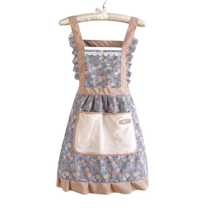 Waterproof Floral Apron for Kitchen Oil Proof Design