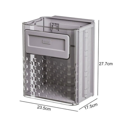 Wall Mount Foldable Compact Trash Can