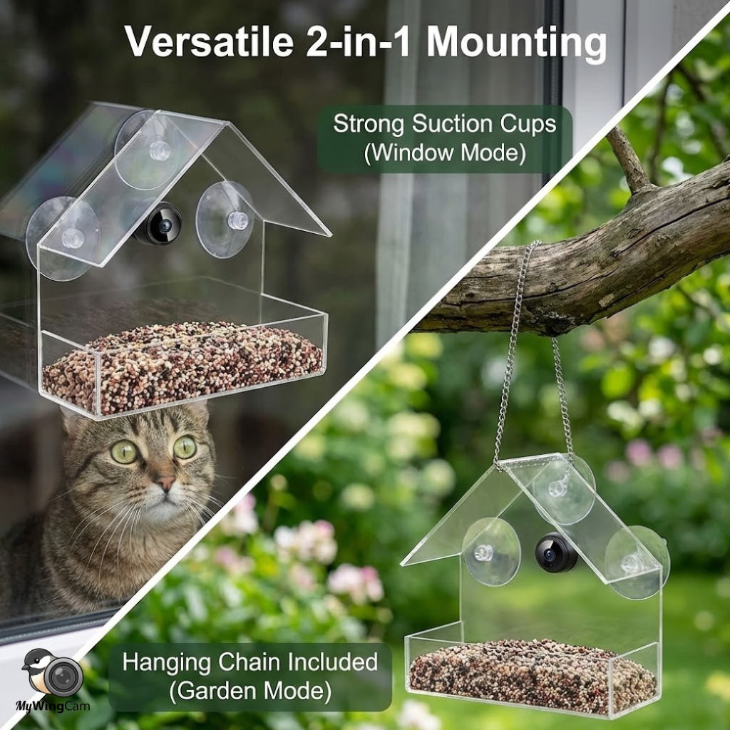 Wireless Outdoor Bird Feeder Camera 1080P HD