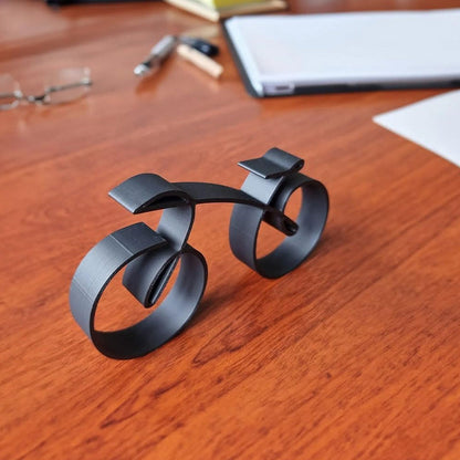 Simple Silver Bike Figure Decoration