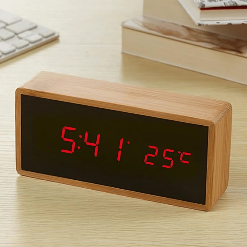 Clear LED Clock Radio with Mirror Face