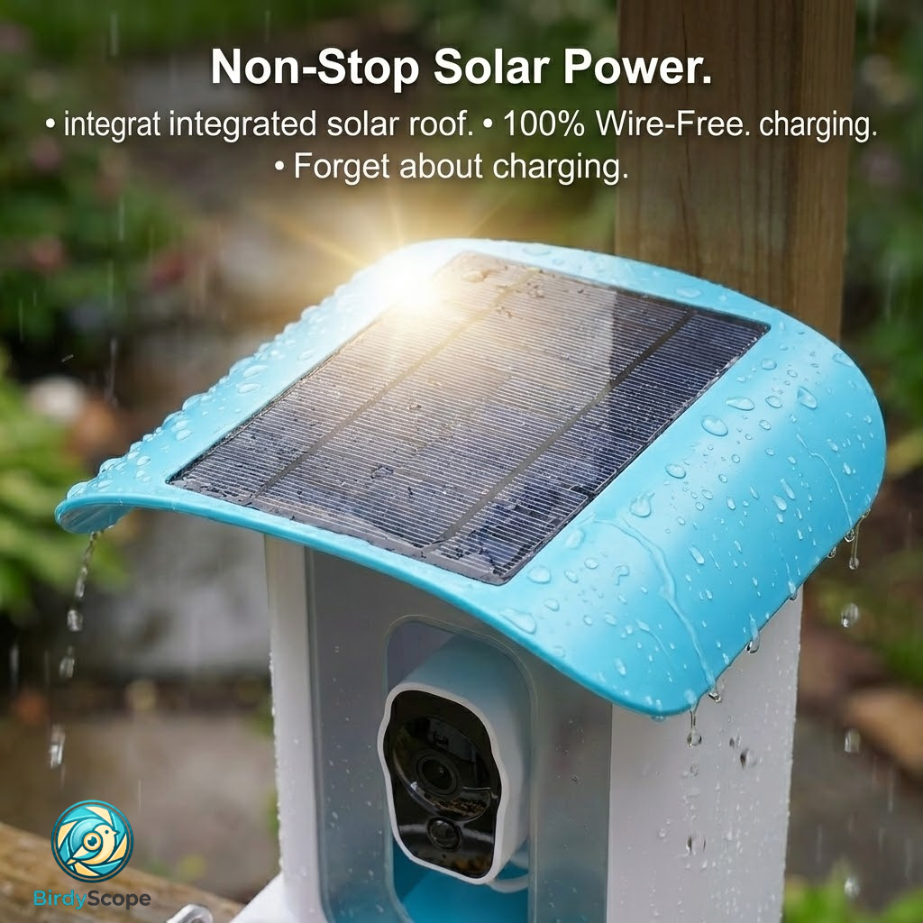Wireless Solar Bird Feeder with Camera