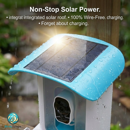 Wireless Solar Bird Feeder with Camera