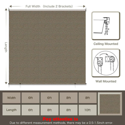 Big Backyard Sun Roller Shade Blinds