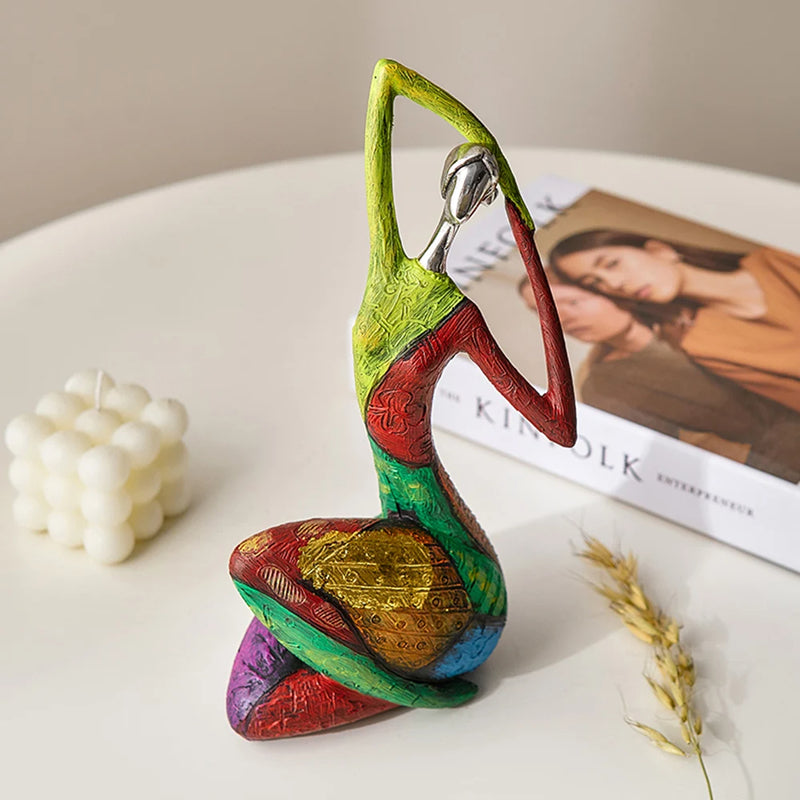 Vibrant Artistic Resin Decorative Figurine Set