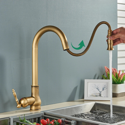 Classic Gold Finish Kitchen Faucet
