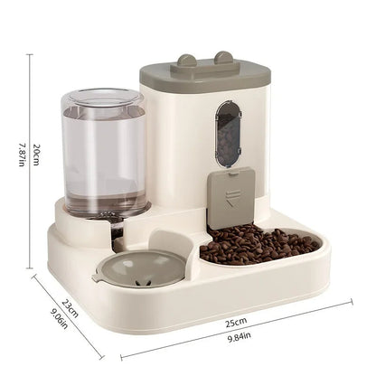 Dual Pet Food and Water Bowl Station