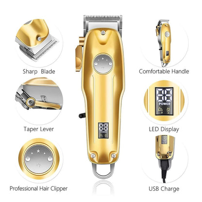 Premium Cordless Mens Hair Trimmer Kit