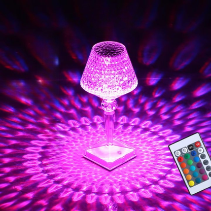 Elegant Crystal Cordless Table Lamp with Touch Control – 16 Color Options for Bedside and Bedroom Décor 3