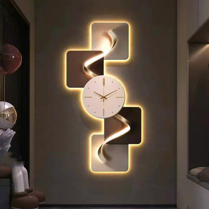 Unique Wooden Contemporary LED Wall Clock