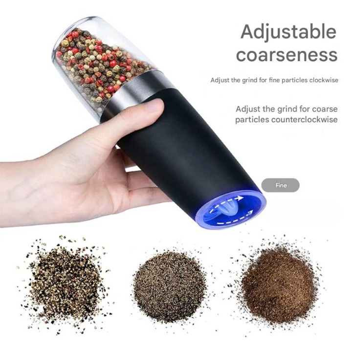 Automatic Battery Powered Pepper Grinder with LED Light