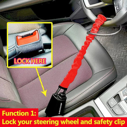 Anti Theft Car Steering Wheel Lock with Belt